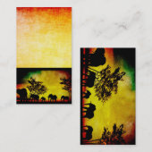 Elephants Sunset Visitenkarte (Vorne/Hinten)