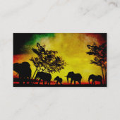 Elephants Sunset Visitenkarte (Rückseite)