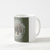 ELEPHANTS-Tasse - wählen Sie Stil & Farbe Kaffeetasse (VorderseiteRechts)