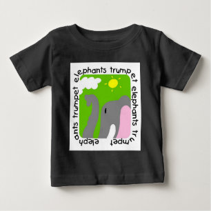 Elephants Trumpet Baby Raglan T - Shirt