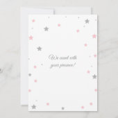 Elephants with Baloons Girl Baby Shower Invitation Einladung (Rückseite)