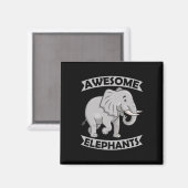 Elephants Zoo Circus Fun Elephant Konservativ Magnet (Vorderseite/Rückseite)