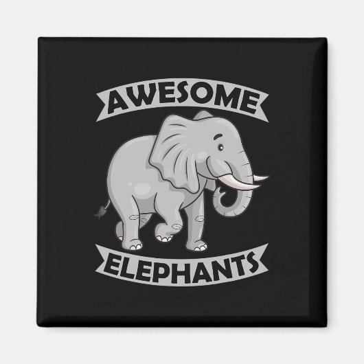 Elephants Zoo Circus Fun Elephant Konservativ Magnet (Vorne)