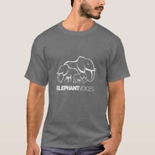 ElephantVoices weißes Logo-T-Shirt (dunkelgrau) T-Shirt