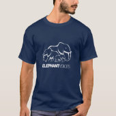 ElephantVoices weißes Logo-T-Shirt (Marine-Blau) T-Shirt (Vorderseite)