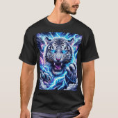Eletric Blue Lighting Tiger T-Shirt Design (Vorderseite)