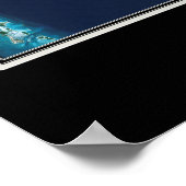 Eleuthera Bahamas von Space Satellite Karte Poster (Ecke)