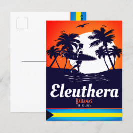 Eleuthera Island Bahamas Vintag Souvenirs Postkarte