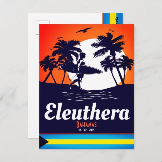 Eleuthera Island Bahamas Vintag Souvenirs Postkarte (Vorne/Hinten)