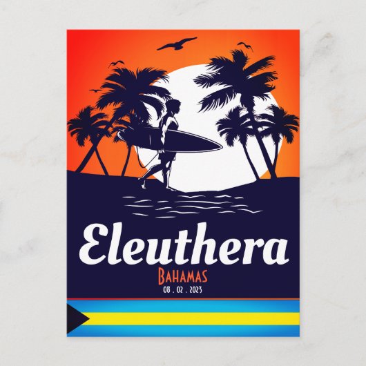 Eleuthera Island Bahamas Vintag Souvenirs Postkarte (Vorderseite)