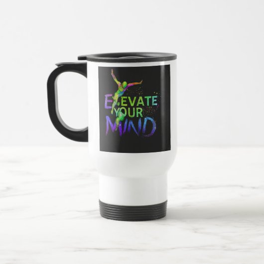 "Elevante your Mind" Reisecoffee Mug Reisebecher (Links)