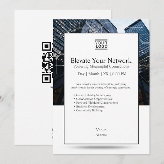 Elevate Your Network Invition Template Einladung (Vorne/Hinten)