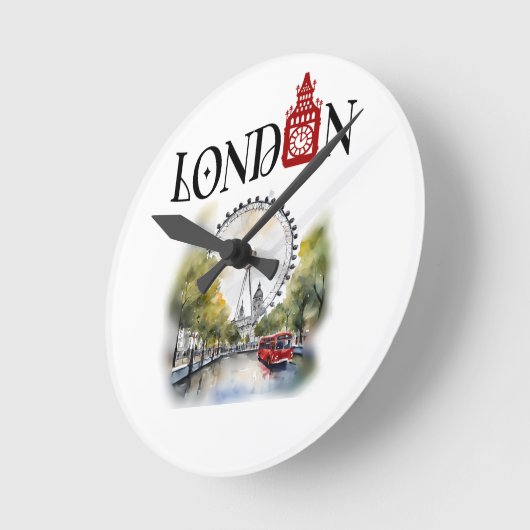Elevate Your Space with London's Iconic Big Ben Runde Wanduhr (Winkel)