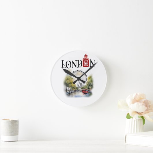 Elevate Your Space with London's Iconic Big Ben Runde Wanduhr (Zuhause)
