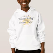 Elevated Casual: Gold Script Pleasant Greeting Pre Hoodie (Vorderseite)