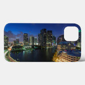Elevated city skyline from Brickell Key Case-Mate iPhone Hülle (Rückseite (Horizontal))