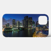 Elevated city skyline from Brickell Key Case-Mate iPhone Hülle (Rückseite (Horizontal))