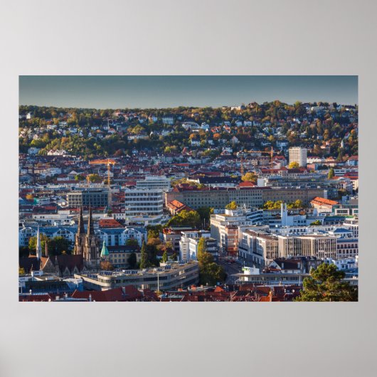 Elevated City View of Stuttgart Poster (Vorne)