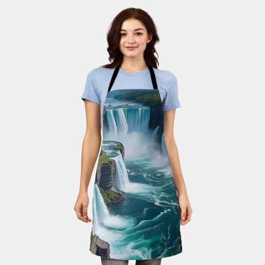 "Elevated Elegance - Waterfall Scene Cooking Schür Schürze (Getragen)