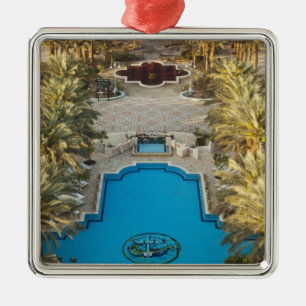 Elevated view Herods Palace Hotel swimming pool Silbernes Ornament