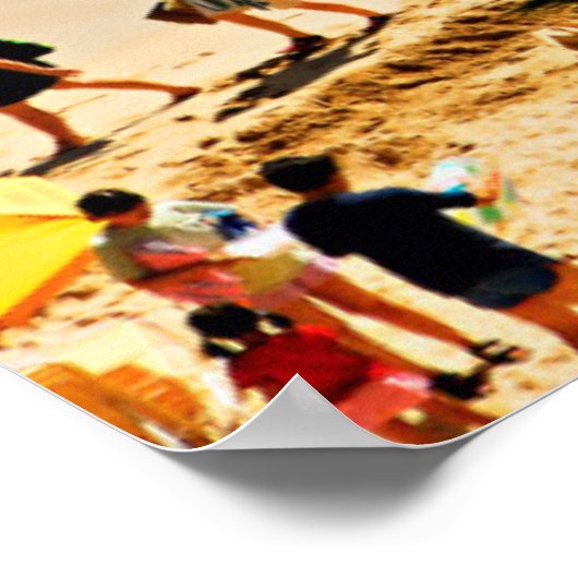 Elevated View Of Waikiki Beach Scene, Honolulu Poster (Ecke)