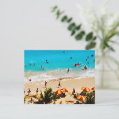 Elevated View Of Waikiki Beach Scene, Honolulu Postkarte (Stehend Vorderseite)