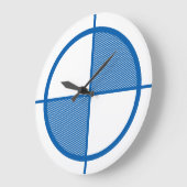 Elevation Symbol Wall Clock (blue) Große Wanduhr (Winkel)