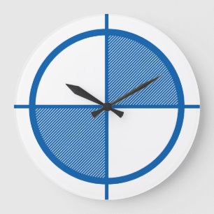 Elevation Symbol Wall Clock (blue) Große Wanduhr