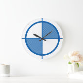 Elevation Symbol Wall Clock (blue) Große Wanduhr (Zuhause)