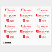 Elevator, Empower, Excel: Motivierend Aufkleber (Blatt)