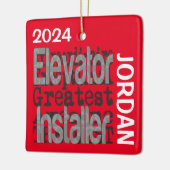 Elevator Installer Extraordinaire CUSTOM Keramikornament (Links)