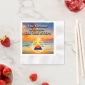 Elevator Is Broken Recovery Slogan Sunrise Serviette (Beispiel)