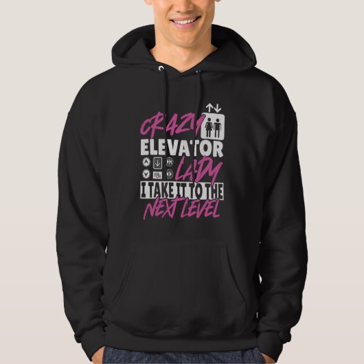 Elevator Lady Next Level Hoodie (Vorderseite)