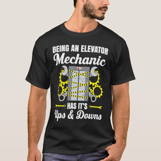 Elevator Mechanic Elevator Technician Repairmen Ma T-Shirt (Vorderseite)