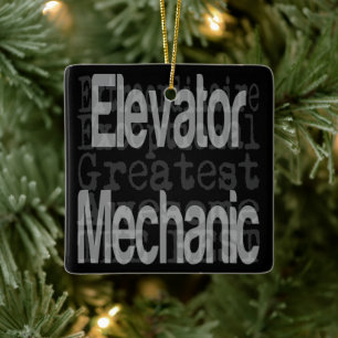 Elevator Mechanic Extraordinaire Keramikornament