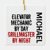 Elevator Mechanic Grillmaster CUSTOM Keramikornament (Vorderseite)