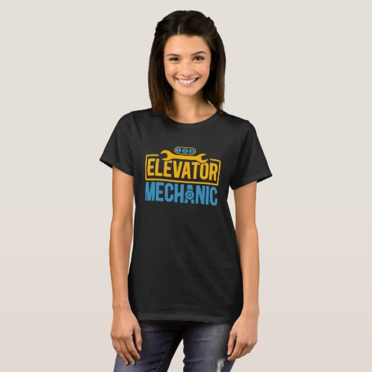 Elevator Mechanic Maintenance Work Technician T-Shirt (Vorne ganz)