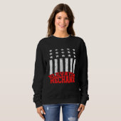 Elevator Mechanical Maintenance Life US Flag Techn Sweatshirt (Vorne ganz)
