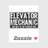 Elevator Mechanik bringt schnelleres Reparaturgesc Aufkleber (Blatt)