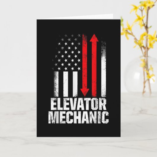 Elevator Mechaniker Funny Elevators Lovers Karte (Gelbe Blume)