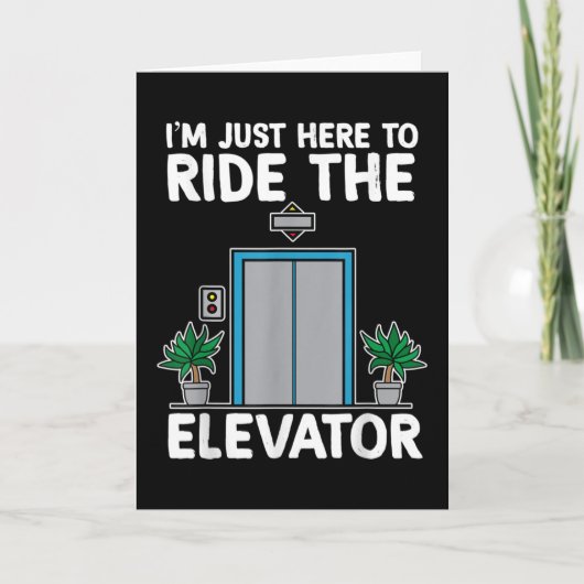 Elevator Mechaniker Funny Elevators Lovers Karte (Vorderseite)