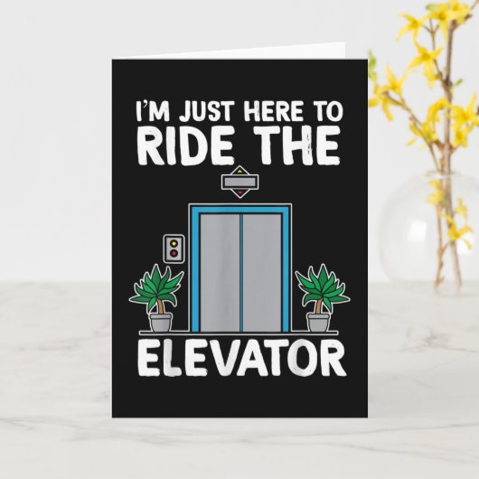 Elevator Mechaniker Funny Elevators Lovers Karte (Gelbe Blume)