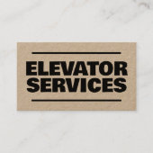 Elevator QR Kraft Visitenkarte (Vorderseite)