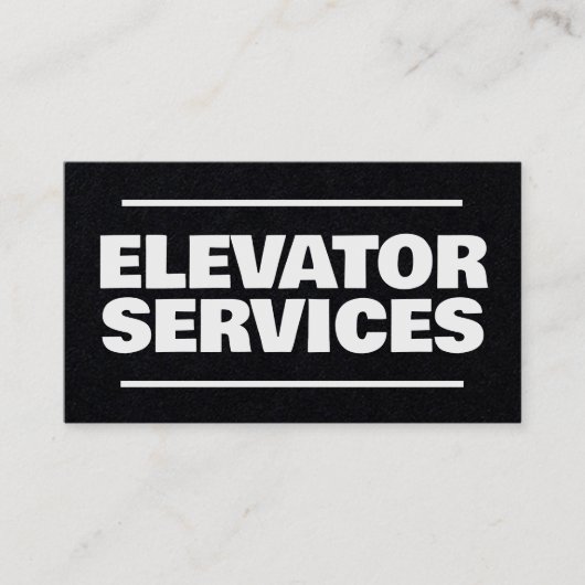 Elevator Services QR Visitenkarte (Vorderseite)