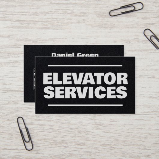 Elevator Services QR Visitenkarte (Vorderseite/Rückseite Beispiel)