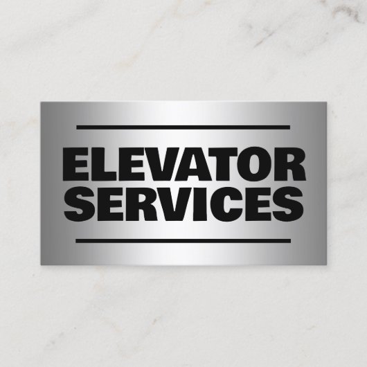 Elevator Services Silver QR Visitenkarte (Vorderseite)