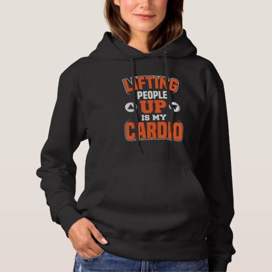 Elevator Technician Lifting Up Elevator Mechanic Hoodie (Vorderseite)
