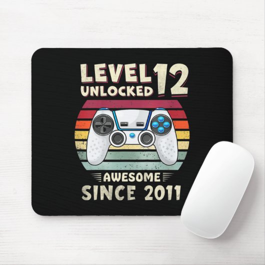 Eleven 11yr Bday Boy Funny Gamer 11th 11 Year Old Mousepad (Mit Mouse)