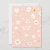 Eleven ist ein Vibe Daisy Rainbow Groovy Birthday Einladung (Rückseite)