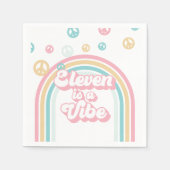 Eleven ist ein Vibe Retro Summer Rainbow Serviette (Vorderseite)